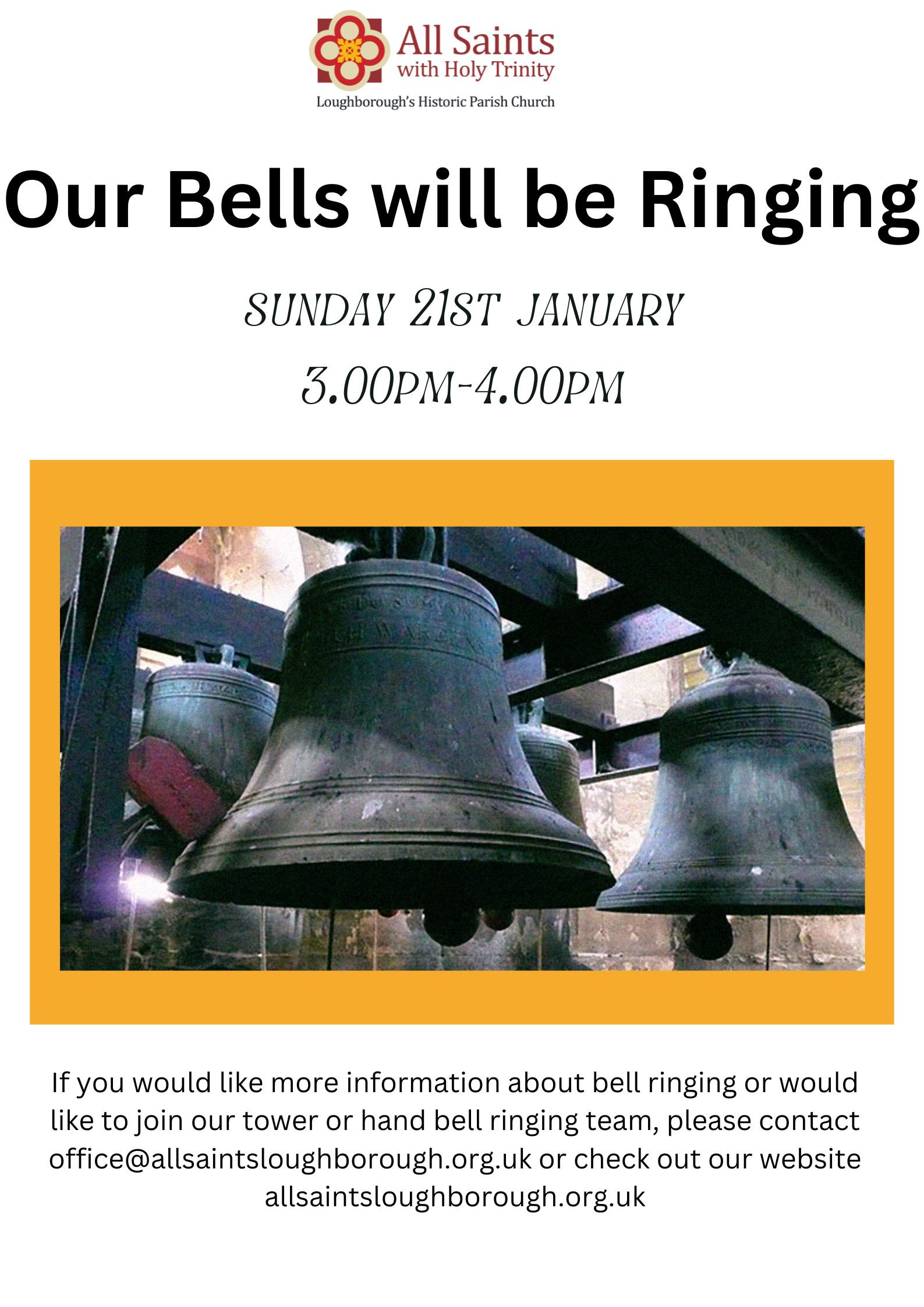 Bell Ringing Notice 21st Jan