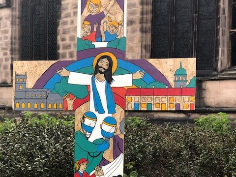 A painted cross