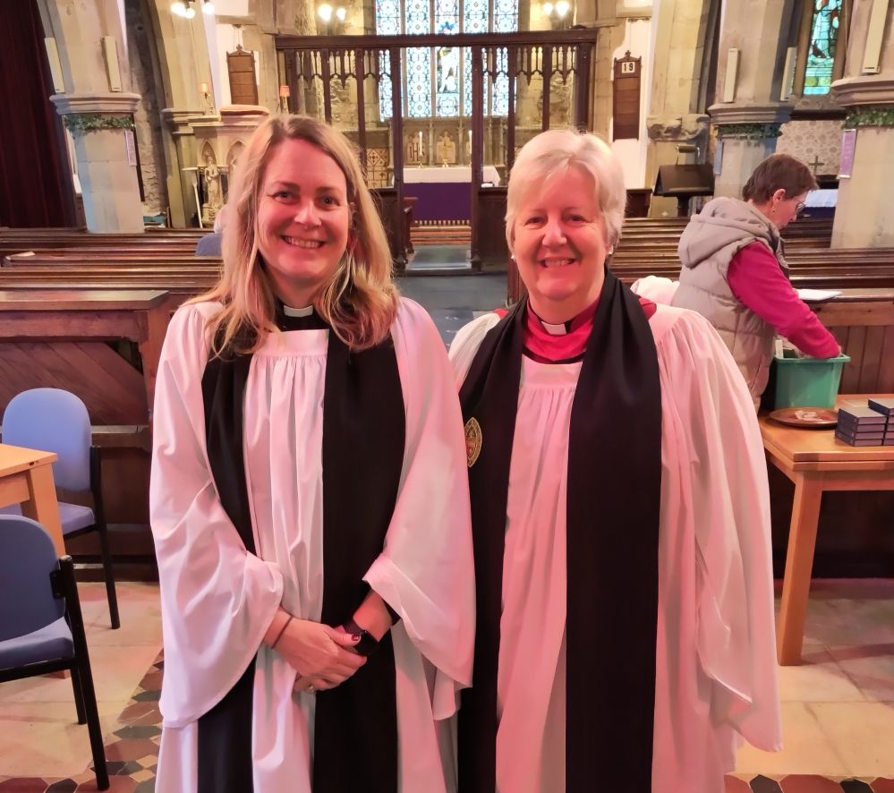 Revd Emily Sharman and the Archdeacon of Loughborough