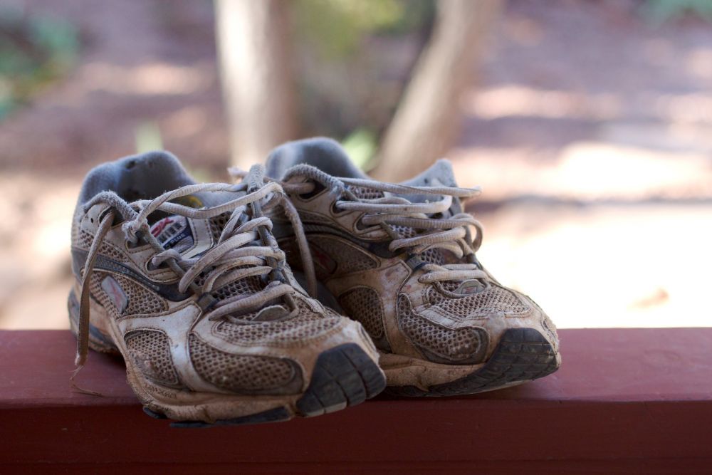 Old smelly running shoes